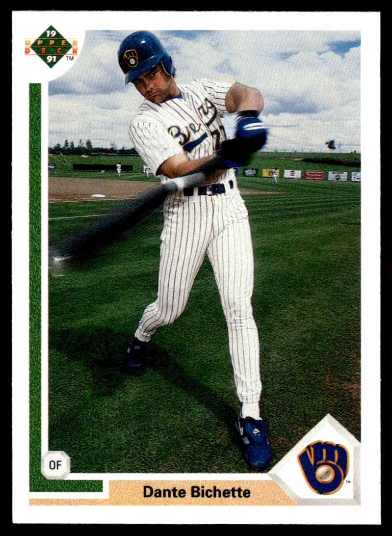 1991 UPPER DECK BASEBALL CARD DANTE BICHETTE #712 MILWAUKEE BREWERS 6667