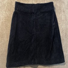 Gap Skirt Womens 6 Corduroy Black Pencil Knee Fitted Back Zipper Modest Minimal
