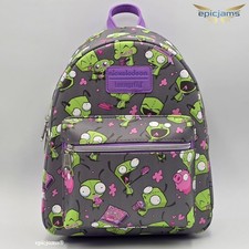 Mini Mochila Loungefly Nickelodeon Invader Zim GIR Snacks & Pig AOP Nueva