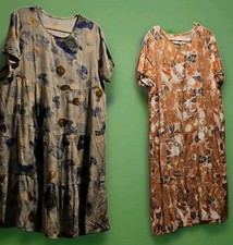 FANMUER for Women Casual Tiered Vicose Dress In Soft Fabrics Both  XXL & NWT