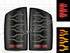 2007-2008 Dodge Ram 150025003500 Luxx Series Led Tail Lights Alpha Black Ss