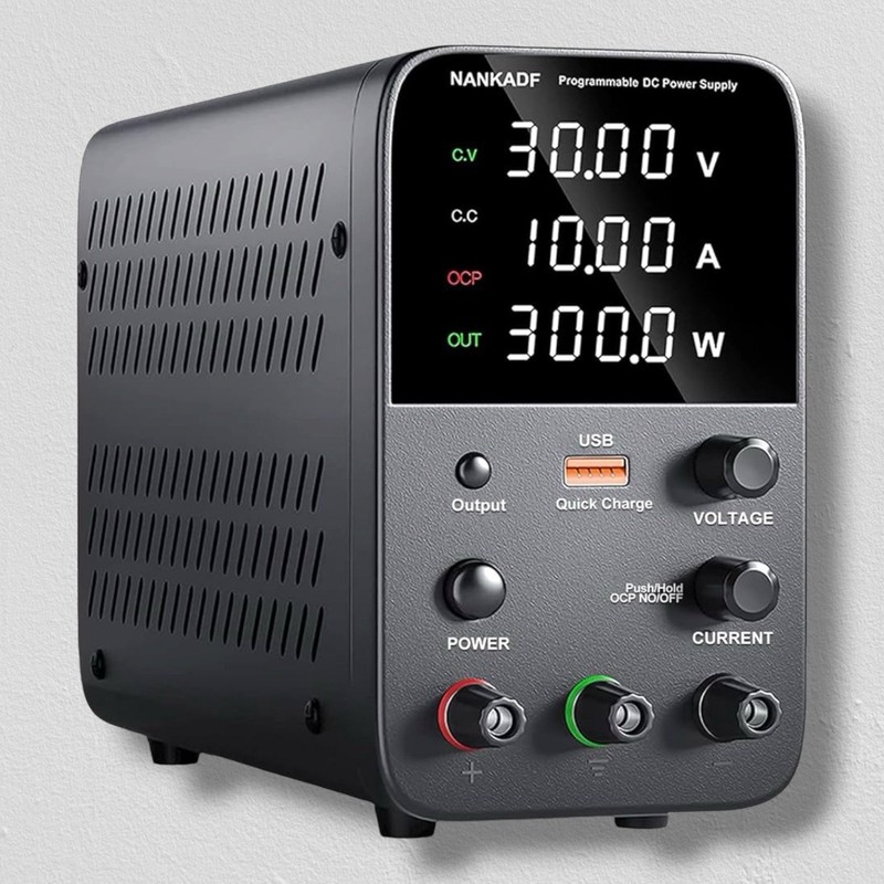 DC Power Supply Variable, Bench Power Supply with Encoder Adjustment Knob, Ou...