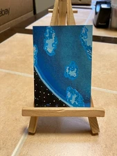 ACEO Original Acrylic Painting Landscape Abstract Art Card ATC Scenery 19