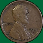 1913-S Lincoln Wheat Cent Fine F Coin, Nicks #36149
