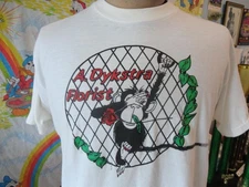 Vtg 80's A. Dykstra Florist Spring Valley New York Monkey Cartoon Single T Shirt
