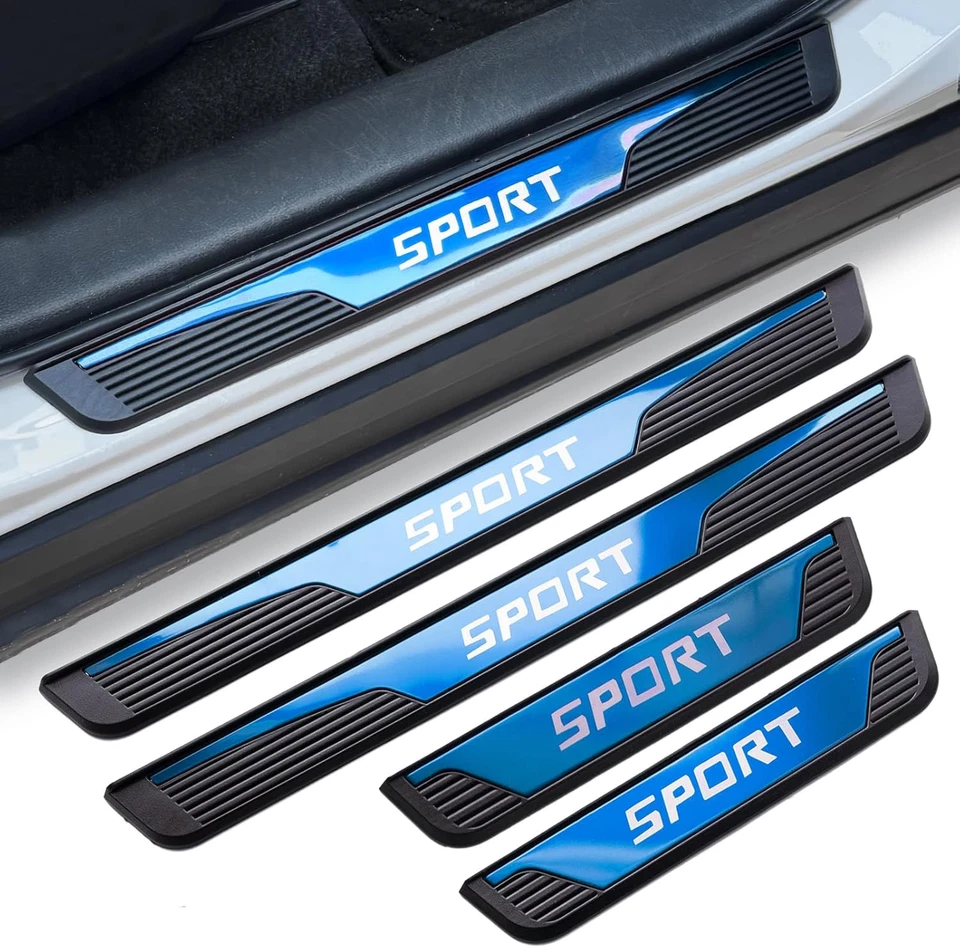 Protector de placa de desgaste de umbral de puerta para Chevrolet Blazer EV Sport acero inoxidable 4x Foto 4 de 4