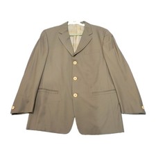 Vtg Gianni Versace Couture Wool Blazer Mens 52 Beige Medusa Lining Switzerland