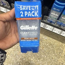 Gillette Clear Shield Sport Active Gel 2 Pack...