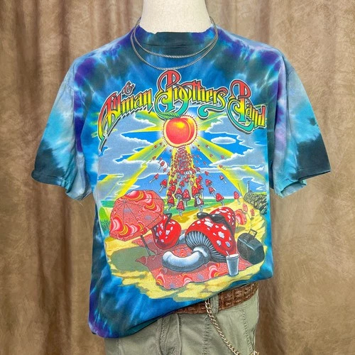 90s Allman Brothers Band Tour T-Shirt Peach Rock Mus 1990s vintage concert t-shirt, vintage, single stitch, B+ condition