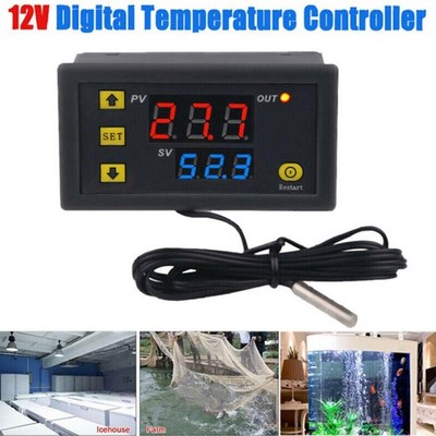 W3230 12V-24V 110-220V Probe line 20A Digital TemperatureControl LED Thermostat 