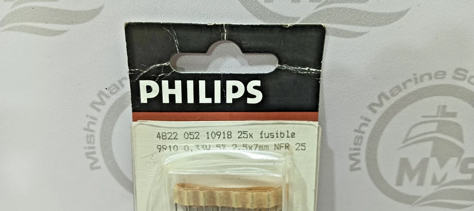 PHILIPS 4822 052 10918 9R10 0.33W Fuse Resistors (25x) | 2.5x7MM | New Open Box - Image 2 of 3