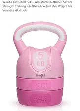 Yes 4 All Adjustable Kettleball 5-12lbs Pink