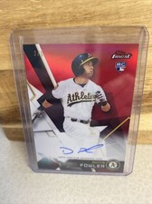 2018 Topps Finest Red Refractor Rookie Auto Dustin Fowler /5 Athletics RARE!!
