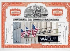 1972 * UNIVERSAL OIL PRODUCT   * AZIONE DELLA BORSA DI NEW YORK  * ORIGINALE DOC