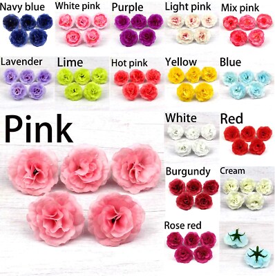 10-100Pcs Artificial Silk Rose Flower Head Bulk garden Wedding Party Decor Nice