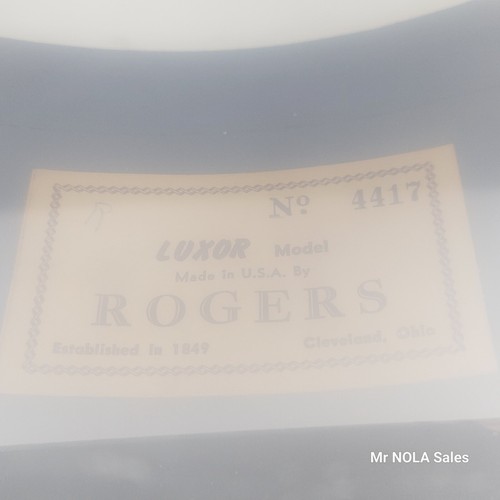 Tamburo rullante vintage 1962-3 Rogers 5x14 Luxor 6 alette blu e argento pane e burro - Foto 11 di 20