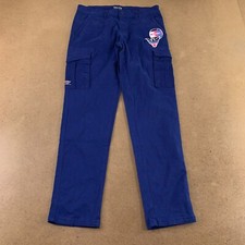 Born Fly Youth Size 18 Blue Twill Cargo Pants W/ Patches New