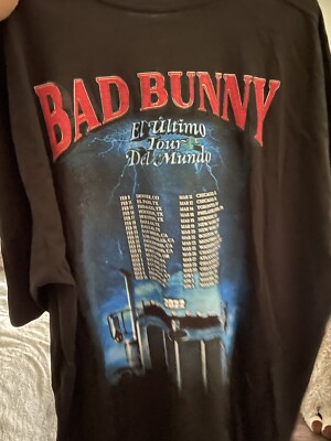Rare El Ultimo 2022 Bad Bunny Tour Tee SIZE XXL Double Sided (NEVER WORN)