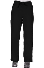 Basics by AllHeart Women's Drawstring Cargo Scrub Pant BLACK 4XL