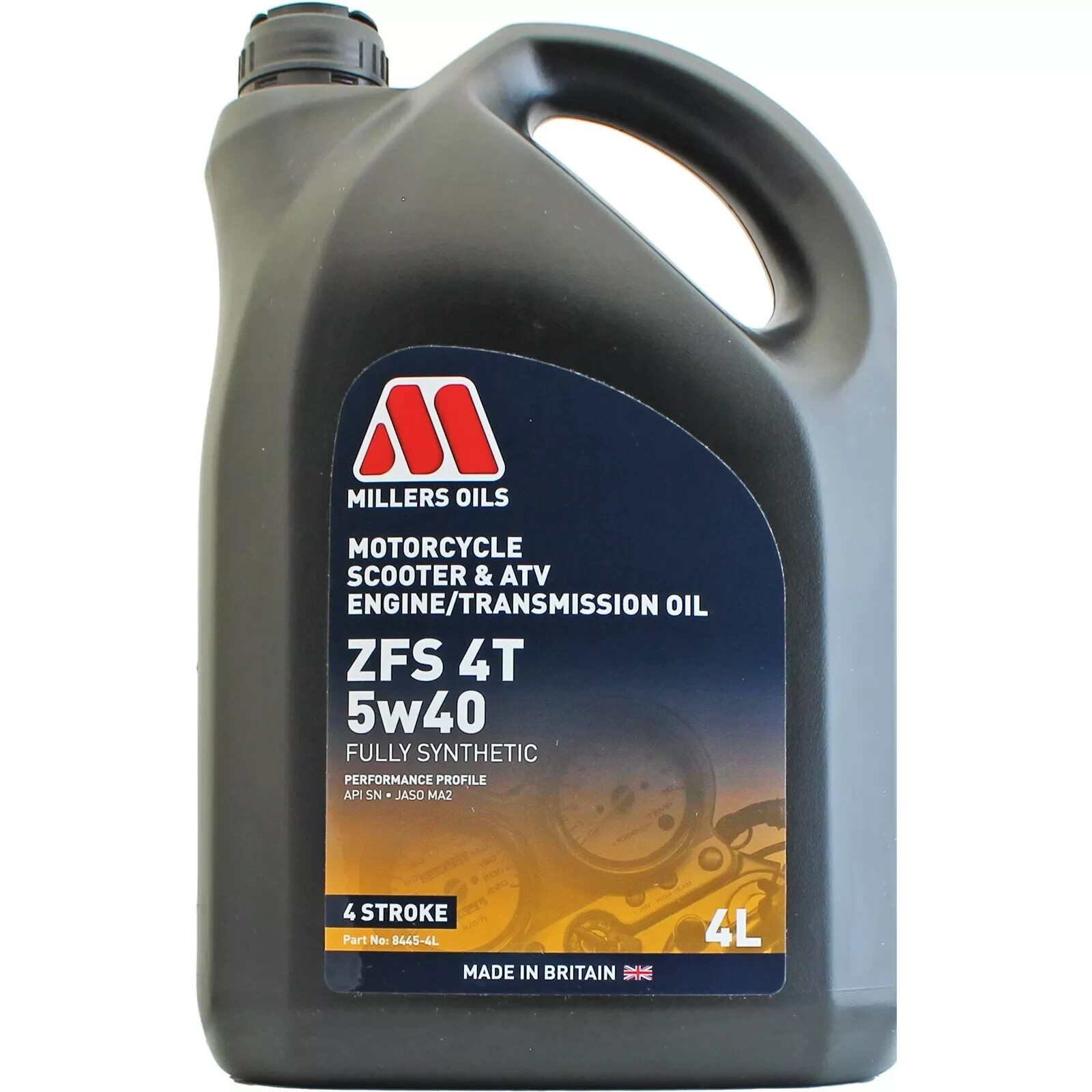 Millers Oils ZFS 4T 5w-40 Fully Synthetic 4T Motorcycle Engine Oil - 4 Litres 4L