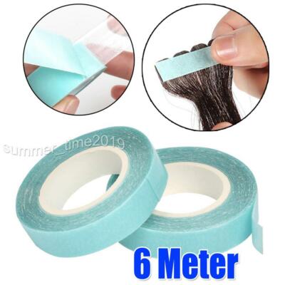 2 Rolle Klebestreifen Tapeband für Tape in Haar Extensions Skin weft blau