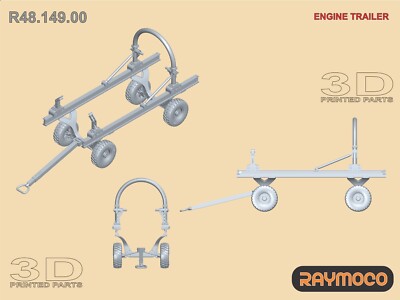 RAYMOCO R48.149.00 1/48 Engine Trailer For use with F-4 Phantom II