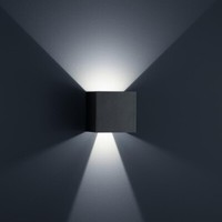 Matt Schwarze Led AußEnwandleuchte Helestra Siri 44-L WüRfelform Up&Down IP54