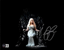 Emilia Clarke Signed 11x14 Game of Thrones Photo BAS Beckett Witnessed