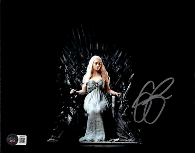 #ad Emilia Clarke Signed 11x14 Game of Thrones Photo BAS Beckett Witnessed $398.79