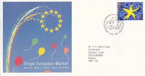 Single European Market GB RM FDC Bureau (a) 1992 (108997)
