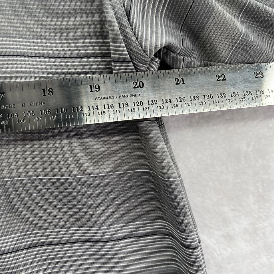 Polo de golf gris grande para hombre Grand Slam rendimiento gris manga corta atlético Foto 4 de 4