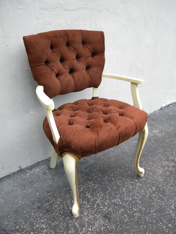 Par de sillas laterales de salón pintadas francesas 5831 Foto 4 de 4