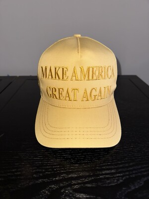 Cali-Fame Gold MAGA hat Trump 45-47 RNC Limited Edition Iconic Hat 