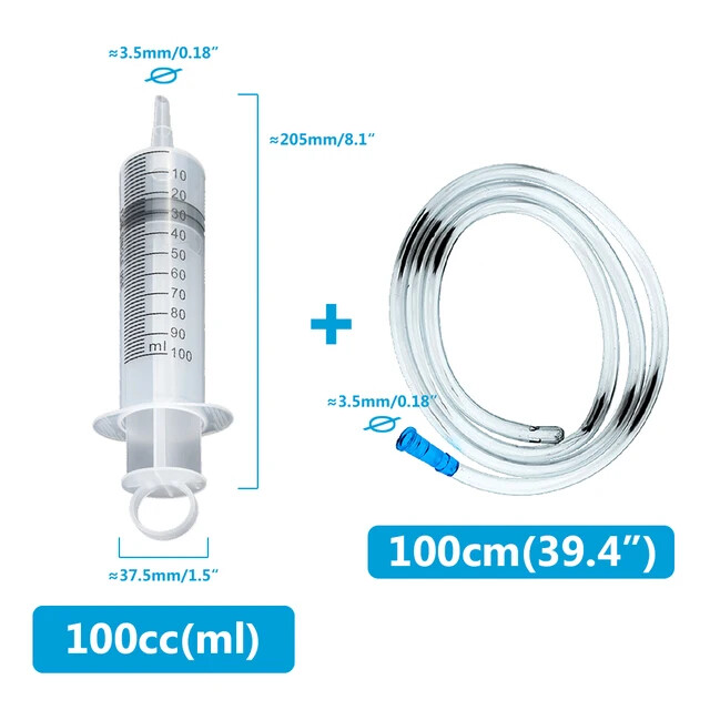 100ml-550ml Syringe Large Capacity With high quality 100cm Measuring Pump Hose