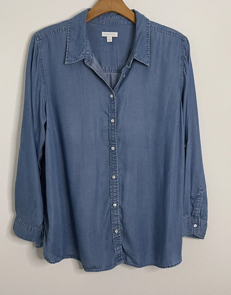 Women's plus size cheap charter club tops