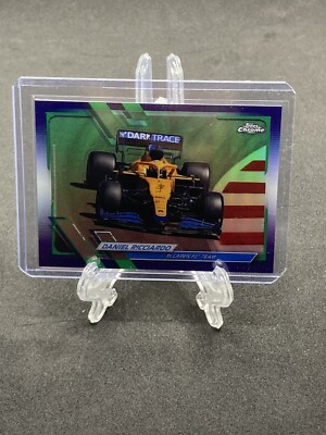 2021 Topps CHROME F1 Daniel Ricciardo Car PURPLE Green SP   /191 McLaren Star 