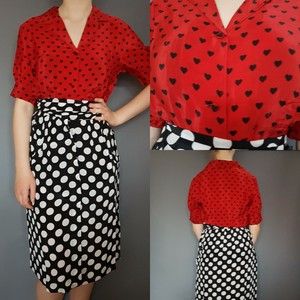 black dress red polka dots