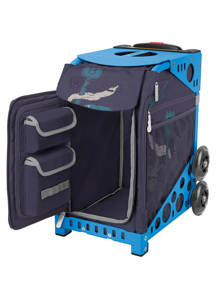 Bolsa de inserción deportiva Zuca Lets Ride, marco azul con ruedas intermitentes Foto 3 de 4