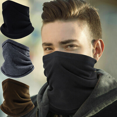 棘ネックウォーマー Black isecai Winter Men Women Neck Warmer Gaiter Ski Fleece Scarf Face Cover