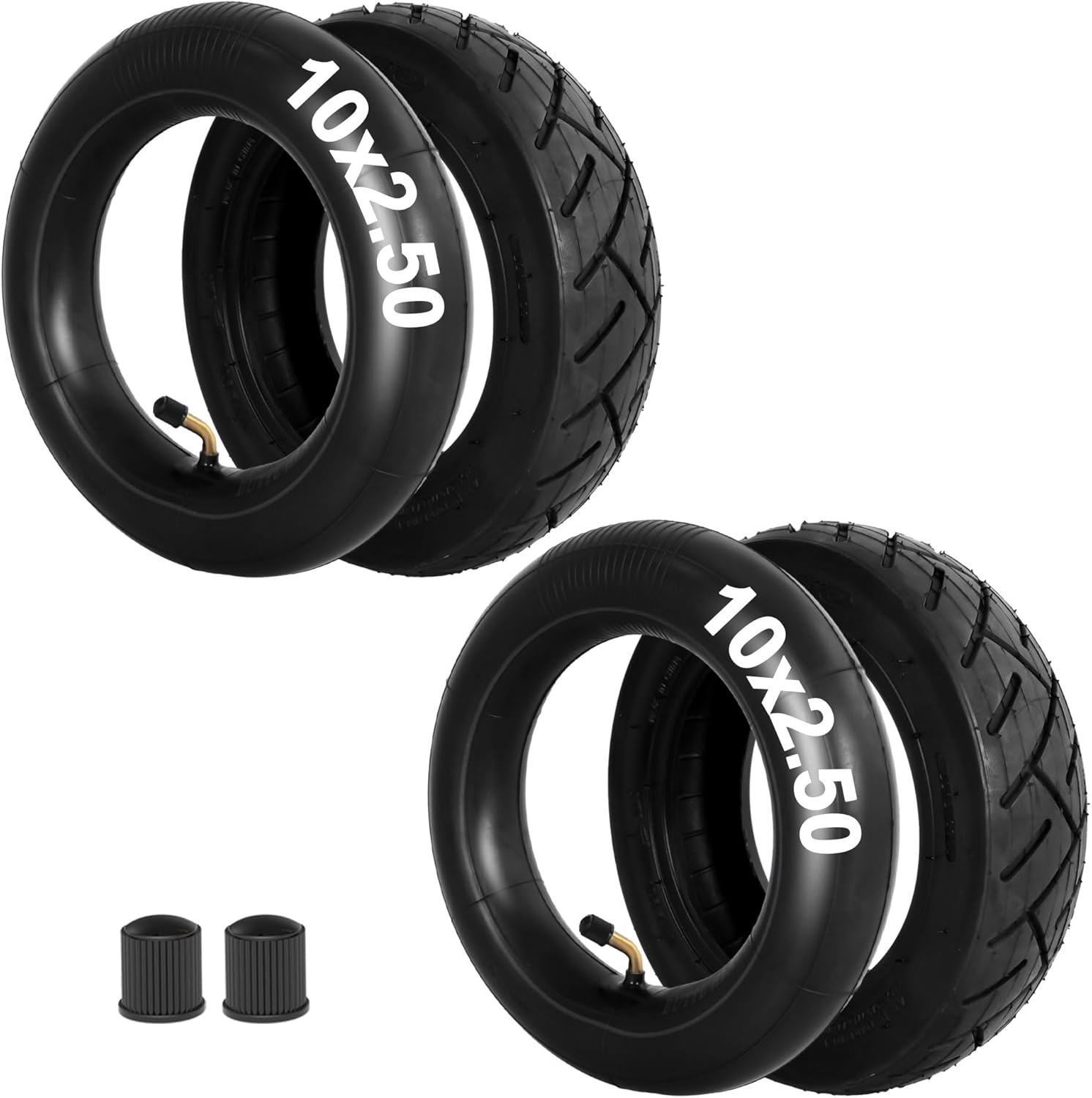 2 Pack 10X2.50 Tire or Inner Tubes for 10 Inch Smart Electric Scooter