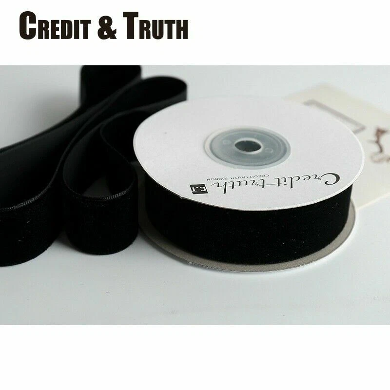 Vintage Soft Velvet Ribbon Trim Single Face Velour Webbing Floral Craft - Image 3 of 4