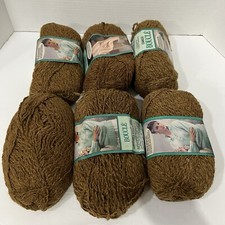 Lot 6 CARON Mocha Boucle Yarn 100% acrylic 3 oz. ea. Worsted weight Made in USA