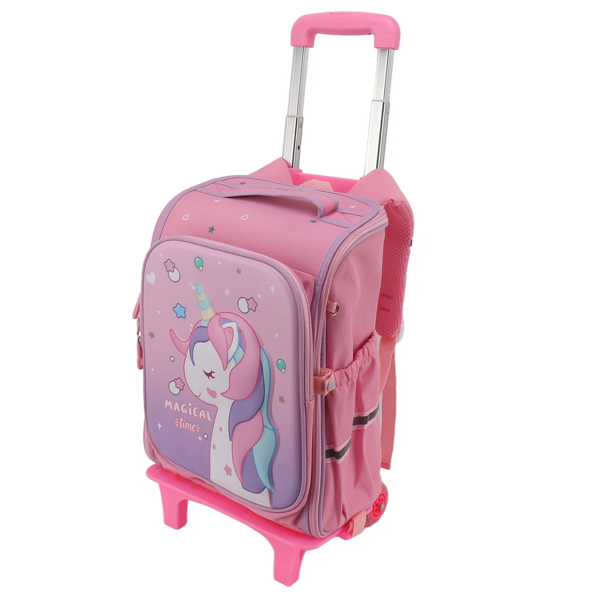 Kids Trolley Backpack Detachable Large Capacity School Bag With 2 Wheels RHS