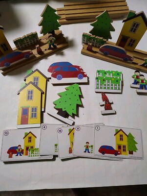 How Close Wooden Set For Three-dimensional Prepositions
