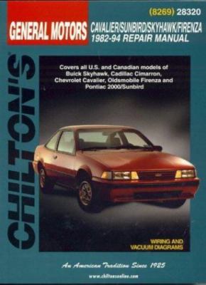 GM Cavalier, Sunbird, Skyhawk, and Firenza, 1982-94