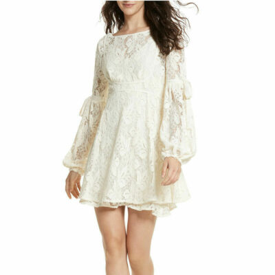 FREE PEOPLE Cream Rubi Lace Mini Dress XS | eBay