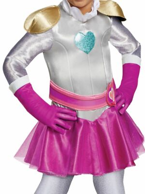 Girls Blue Glitter Heart Nella Princess Knight Halloween Jumpsuit