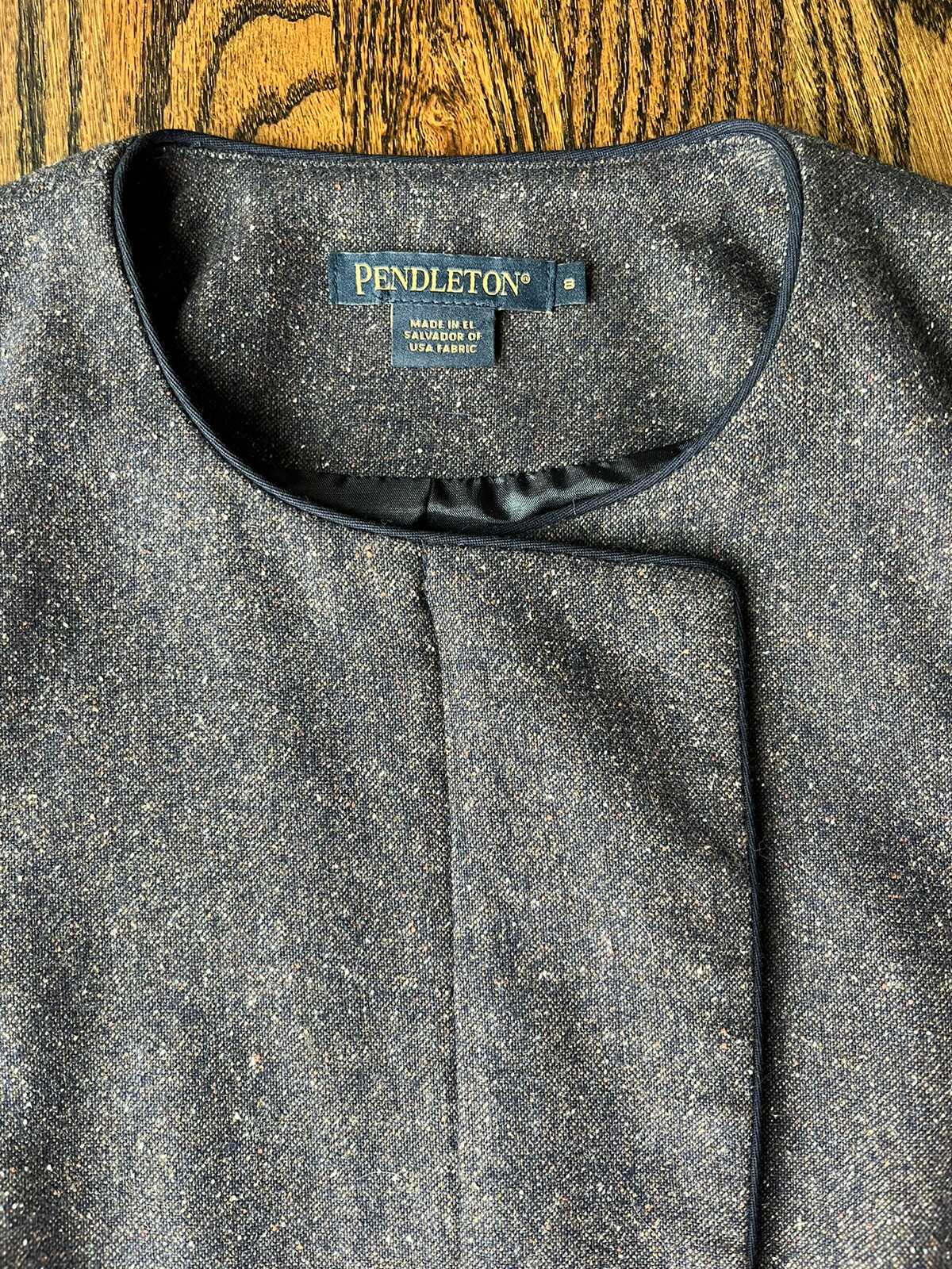 Vintage Pendleton Blazer Jacket Blue Flecked Twee… - image 4