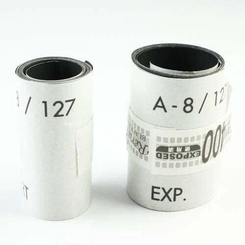 Lot of 2 - EMPTY 127 Roll Film Backing Paper ONLY For Respooling/Re-Rolling