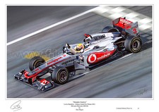 Lewis Hamilton McLaren Limited Edition F1 Art Print Large A2 Size
